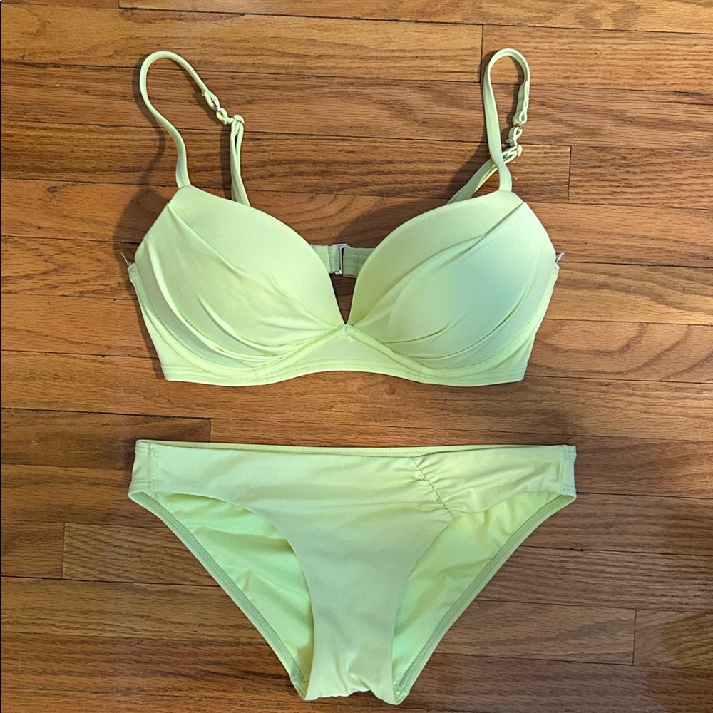 Victoria's Secret Light Green Padded Bikini Set